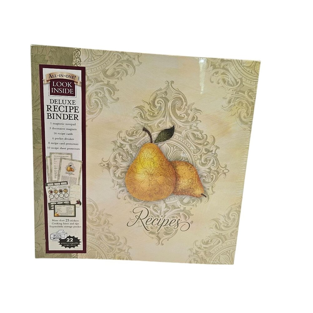 New Seasons Deluxe Recipe Binder Set Magnets Recipe Cards Dividers Notepad